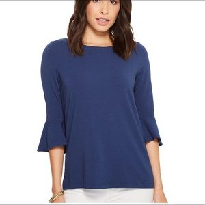 Lilly Pulitzer Fontaine top high tide navy